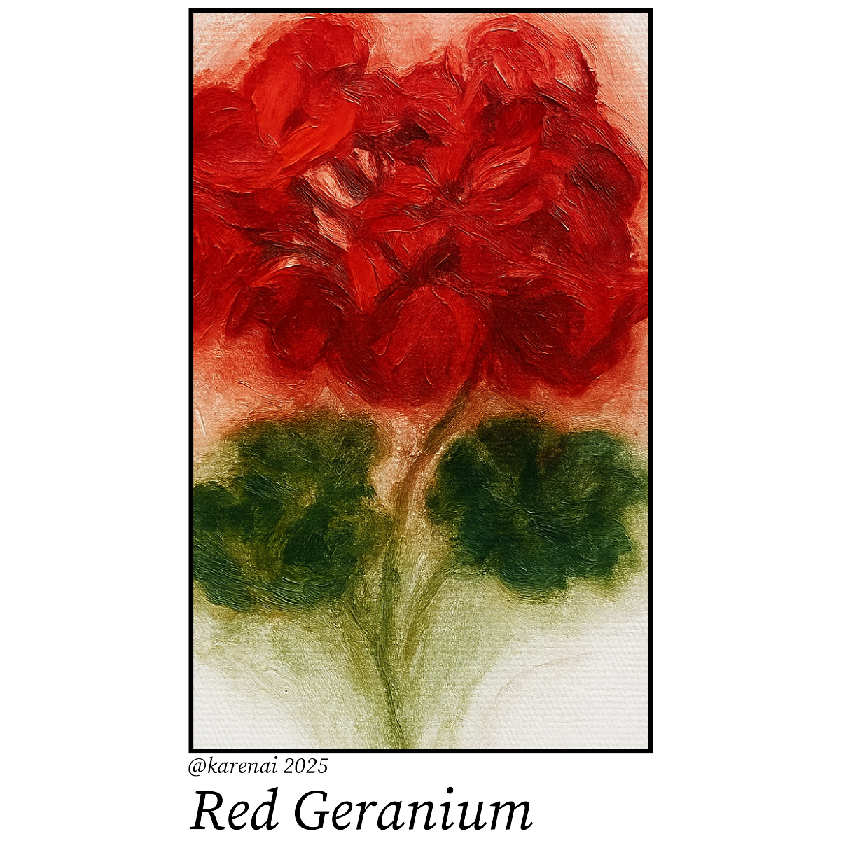 Red Geranium -With You- L/S Tee
